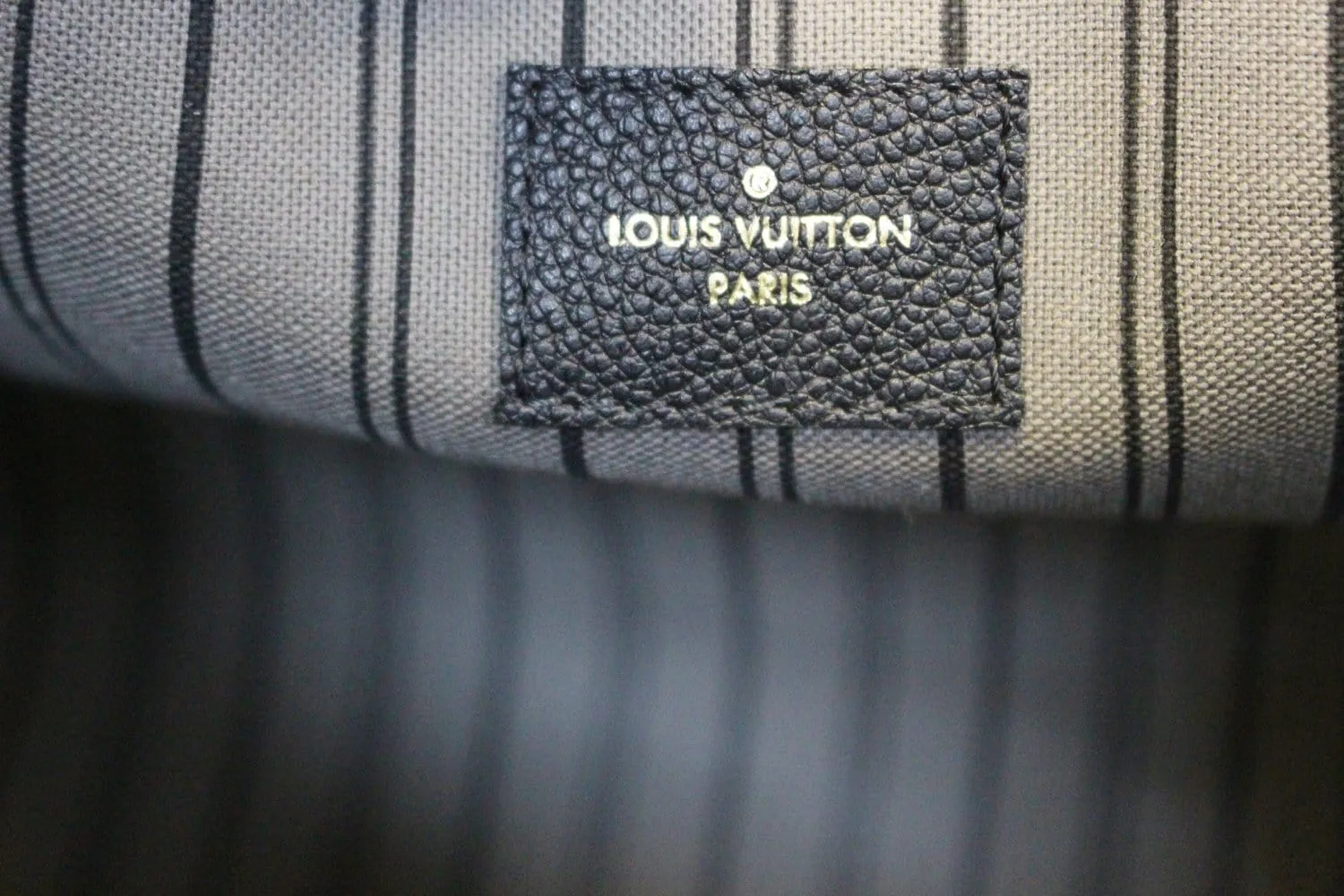 LOUIS VUITTON Monogram Empreinte Montaigne GM Noir Black Shoulder Bag
