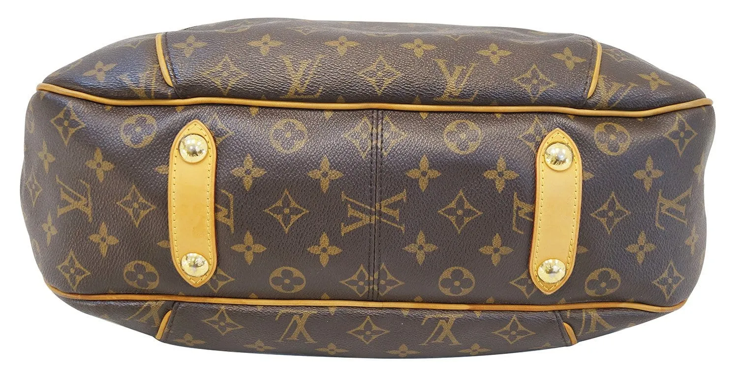 LOUIS VUITTON Monogram Galliera PM Brown Shoulder Handbag