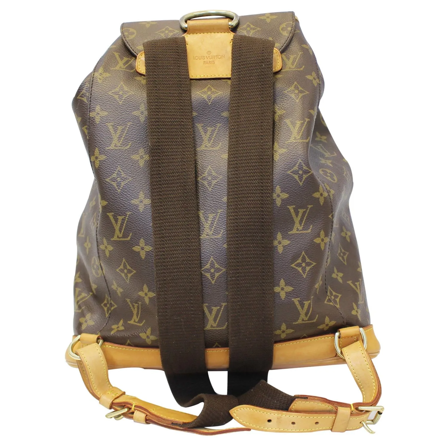 LOUIS VUITTON Montsouris GM Monogram Canvas Backpack Bag Brown