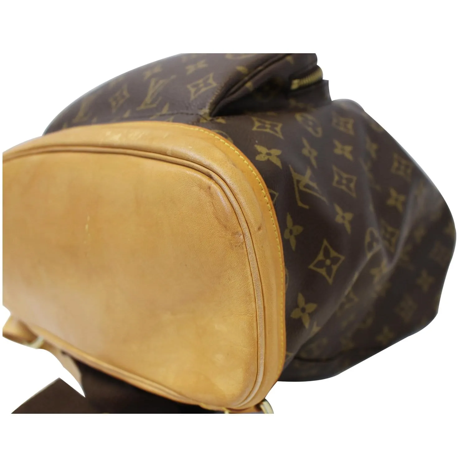 LOUIS VUITTON Montsouris GM Monogram Canvas Backpack Bag Brown