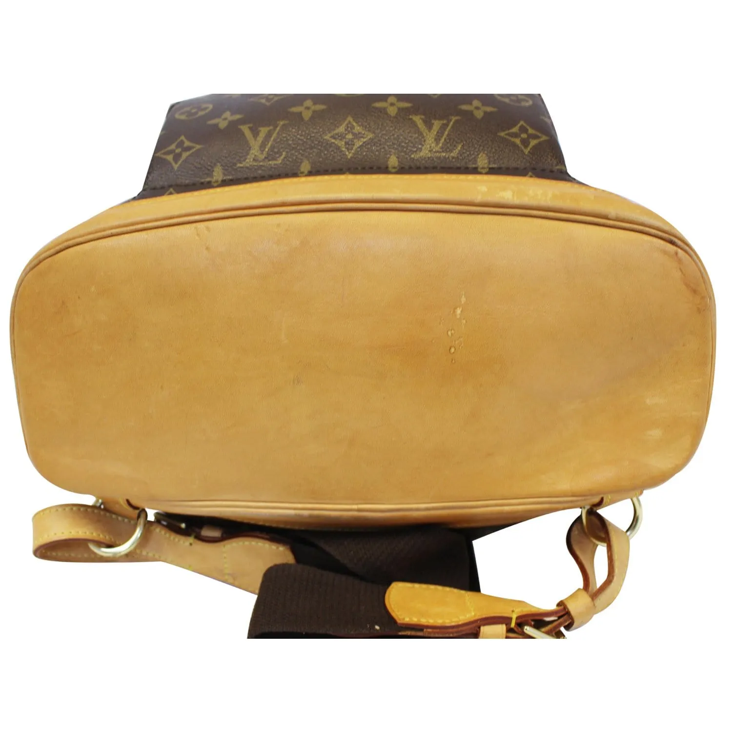 LOUIS VUITTON Montsouris GM Monogram Canvas Backpack Bag Brown