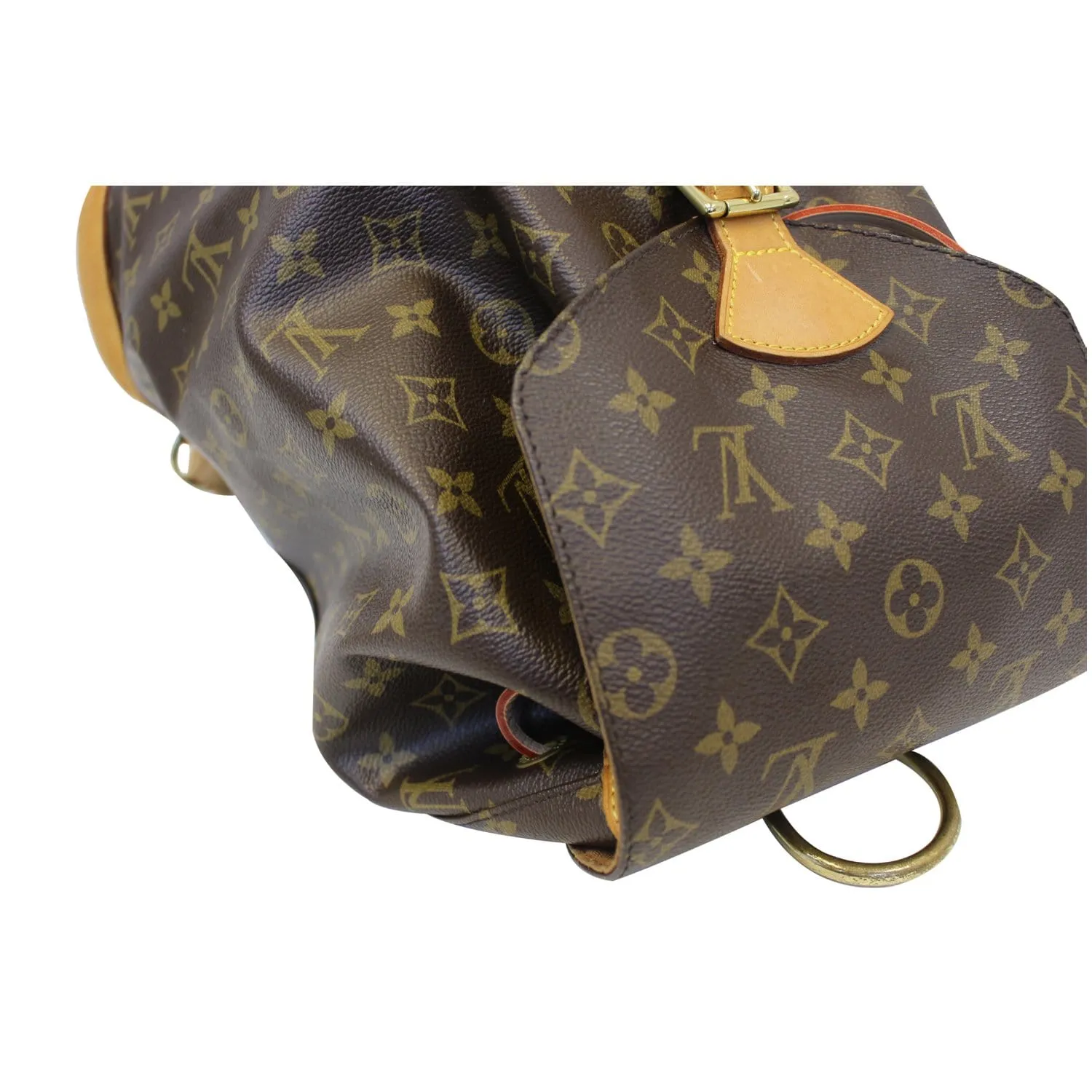 LOUIS VUITTON Montsouris GM Monogram Canvas Backpack Bag Brown