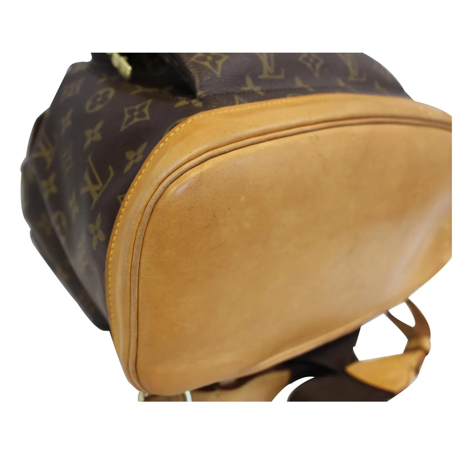 LOUIS VUITTON Montsouris GM Monogram Canvas Backpack Bag Brown