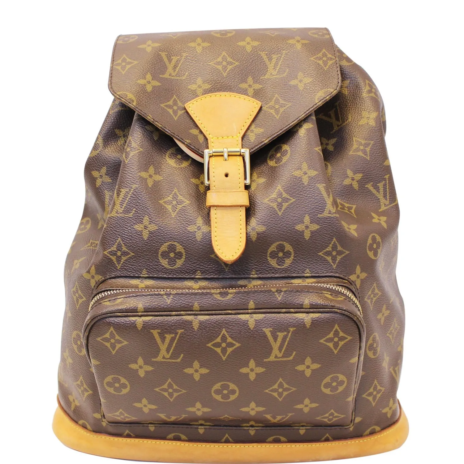 LOUIS VUITTON Montsouris GM Monogram Canvas Backpack Bag Brown