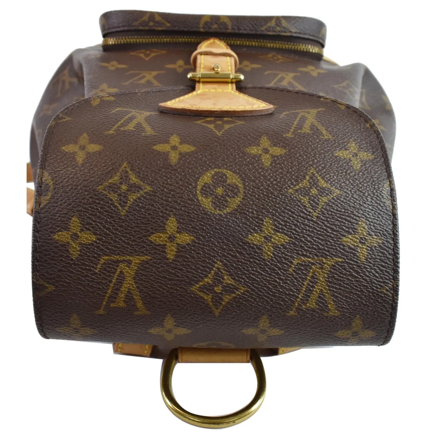 LOUIS VUITTON Montsouris MM Monogram Canvas Backpack Bag Brown