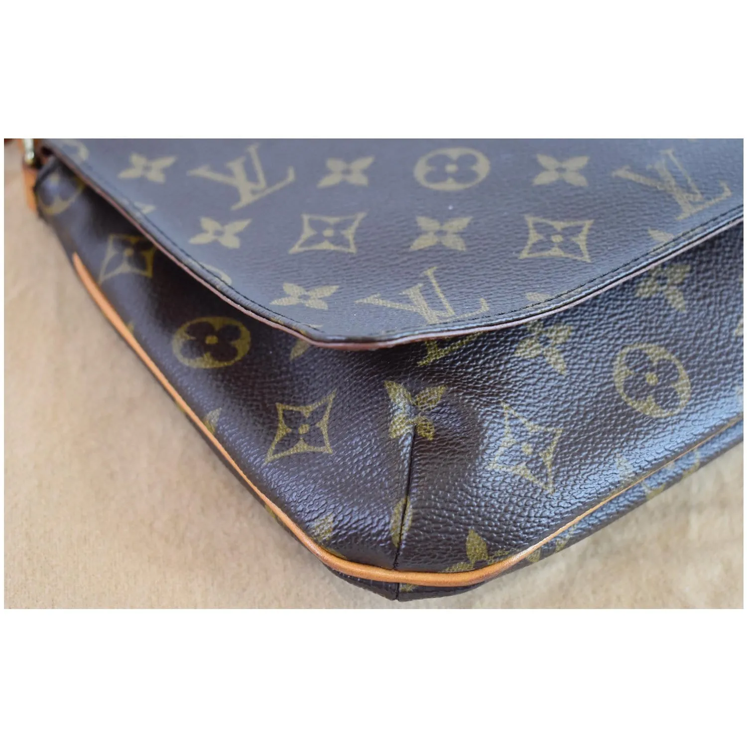 LOUIS VUITTON Musette Tango Monogram Canvas Shoulder Bag Brown