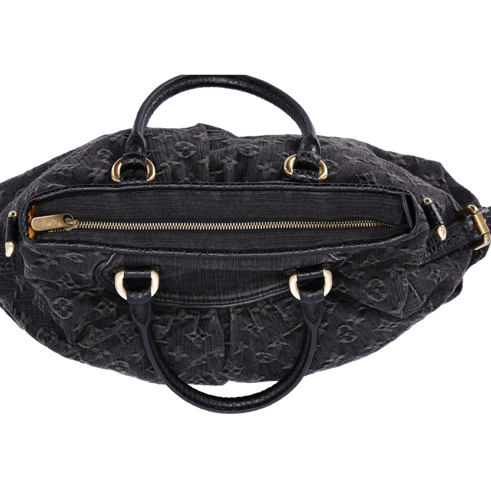 Louis Vuitton Neo Cabby MM Monogram Denim Handbag M95351 Noir Black