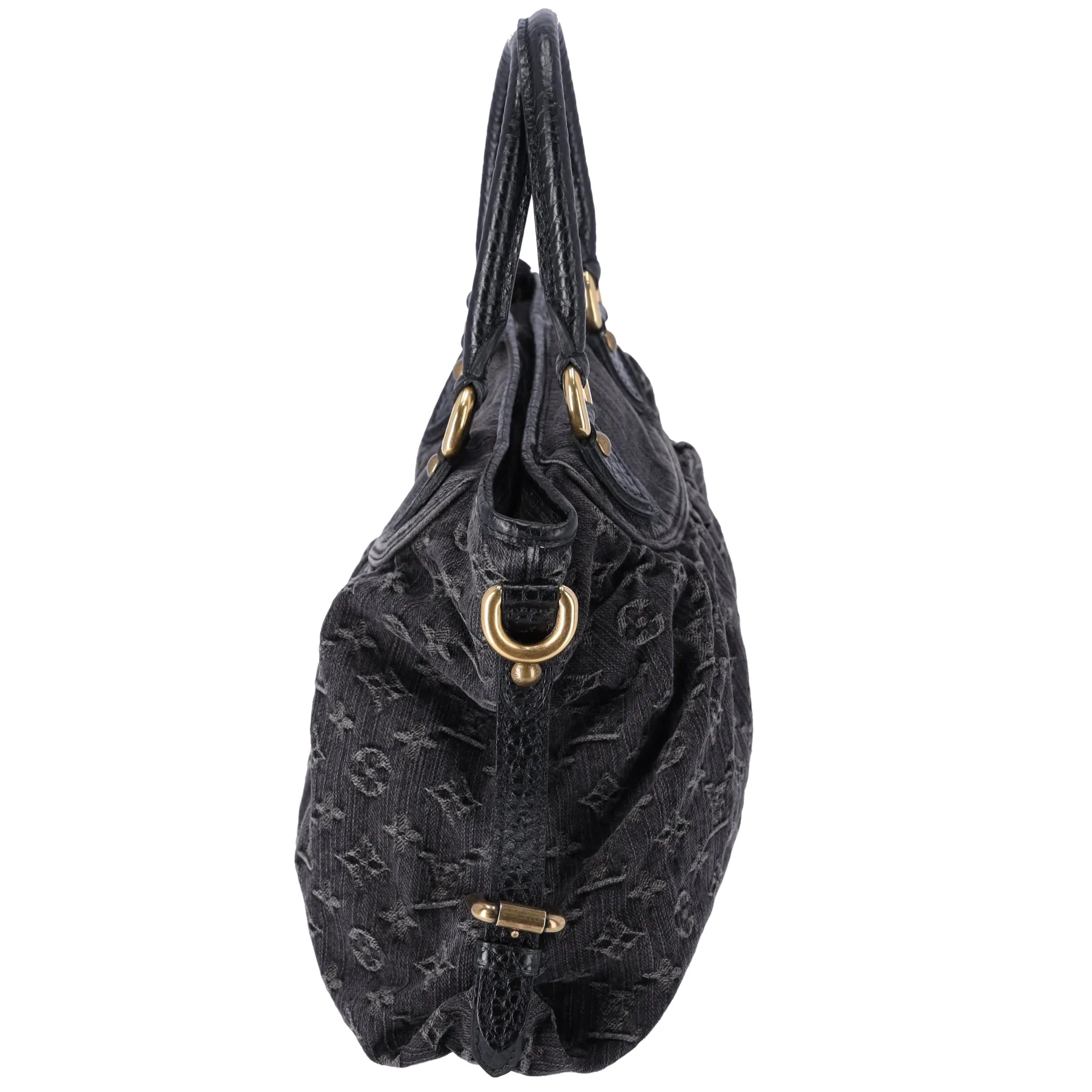 Louis Vuitton Neo Cabby MM Monogram Denim Handbag M95351 Noir Black