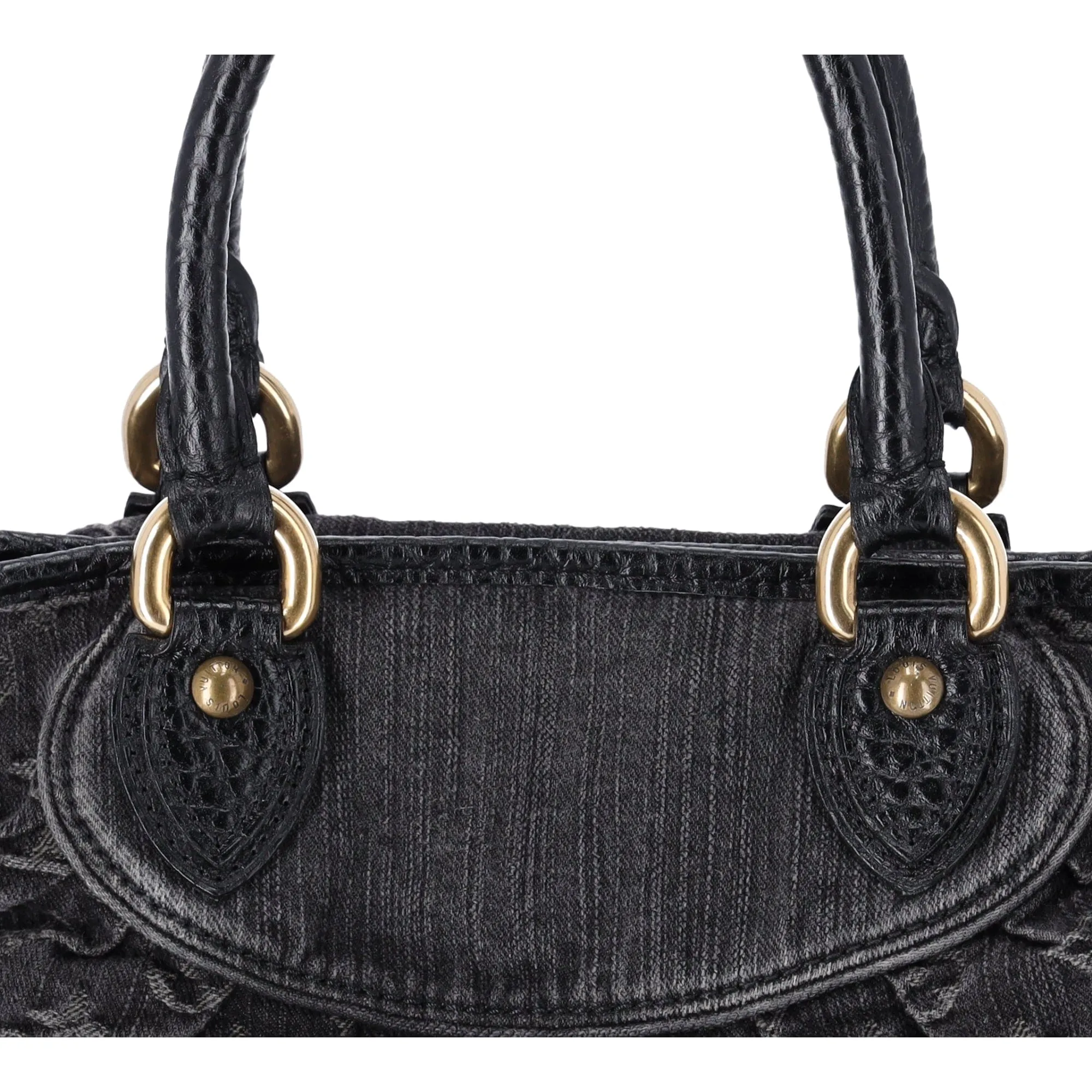 Louis Vuitton Neo Cabby MM Monogram Denim Handbag M95351 Noir Black