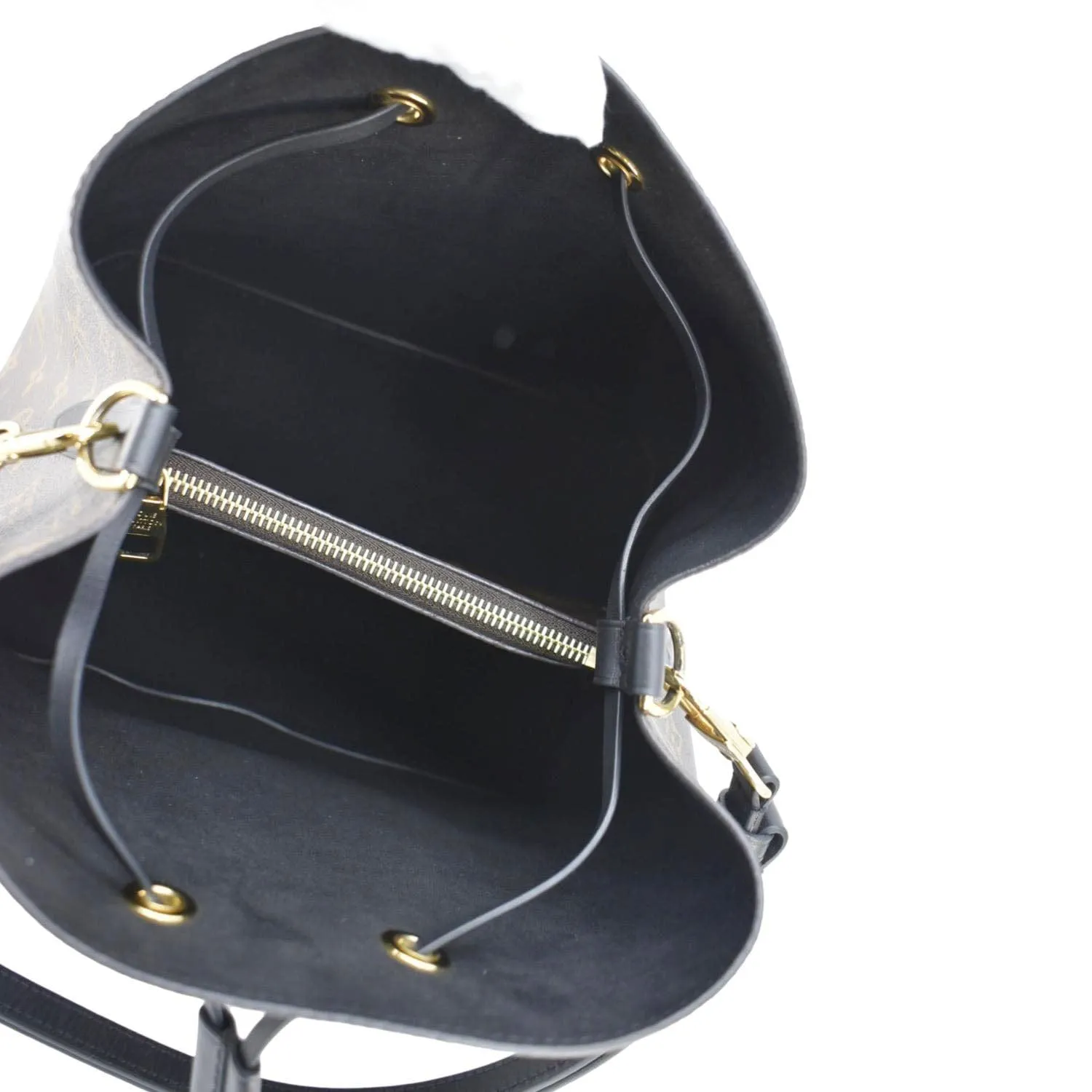 LOUIS VUITTON Neonoe MM Monogram Canvas Shoulder Bag Black
