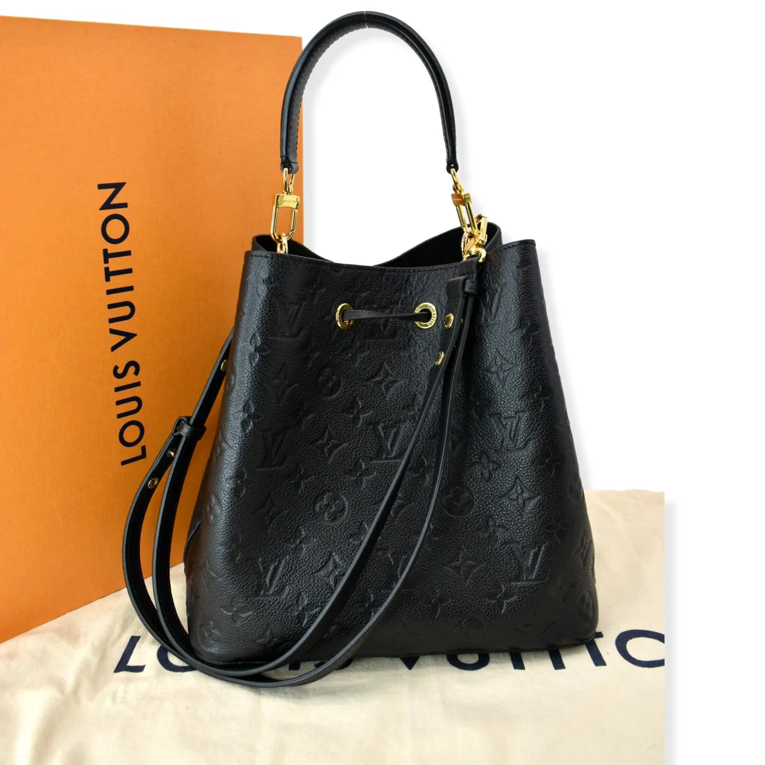LOUIS VUITTON NeoNoe MM  Monogram Empreinte Shoulder Bag Black