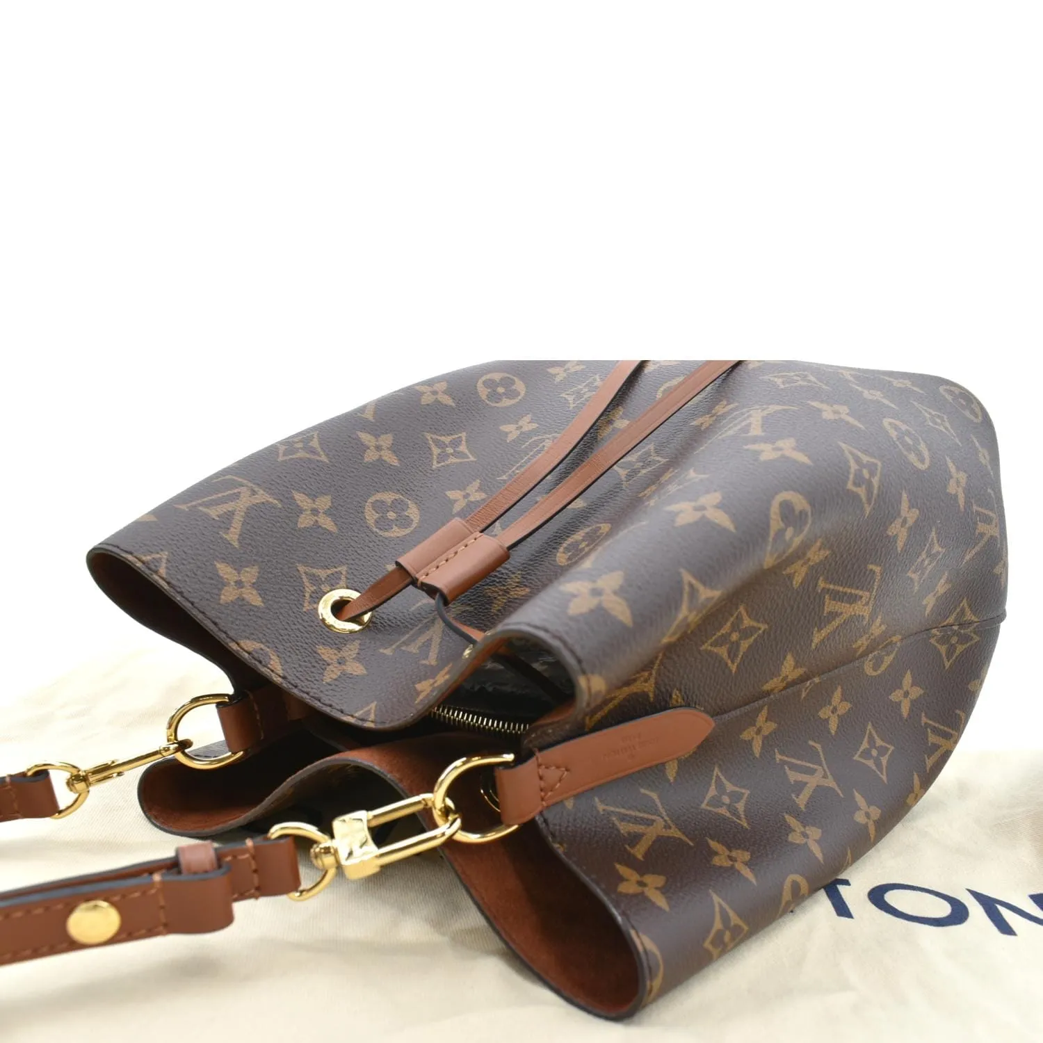 LOUIS VUITTON NeoNoe Monogram Canvas Crossbody Bag Caramel