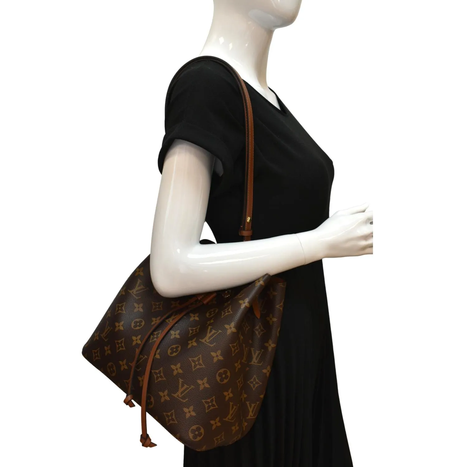 LOUIS VUITTON NeoNoe Monogram Canvas Crossbody Bag Caramel