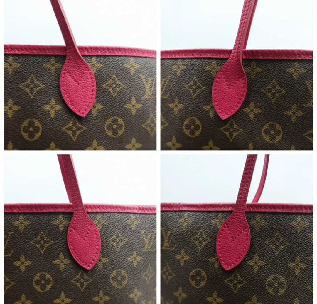 Louis Vuitton Neverfull GM Brown & Fuchsia Canvas Tote Bag