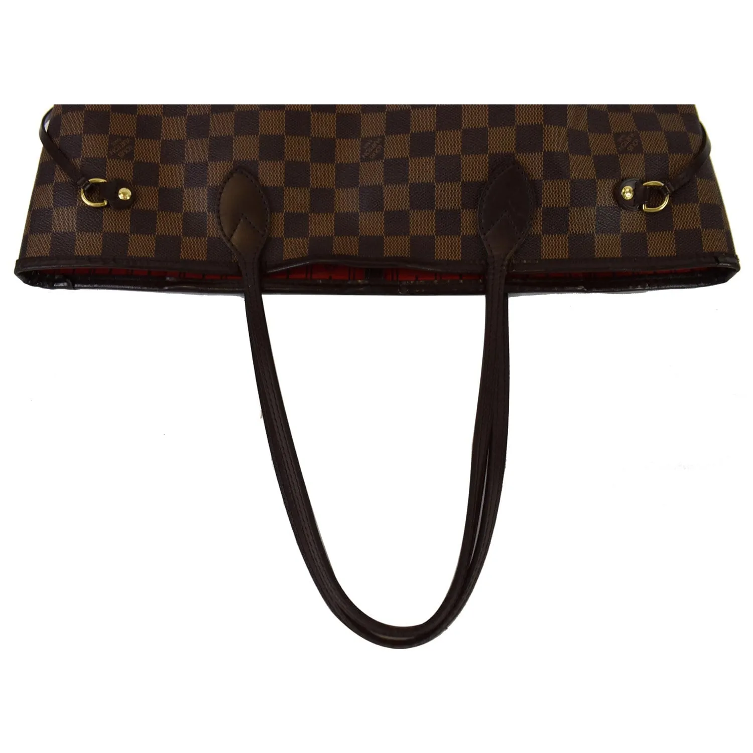 LOUIS VUITTON Neverfull MM Damier Ebene Shoulder Bag Brown