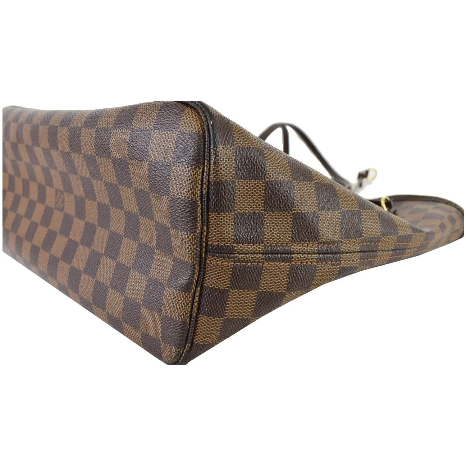 LOUIS VUITTON Neverfull MM Damier Ebene Shoulder Bag Brown