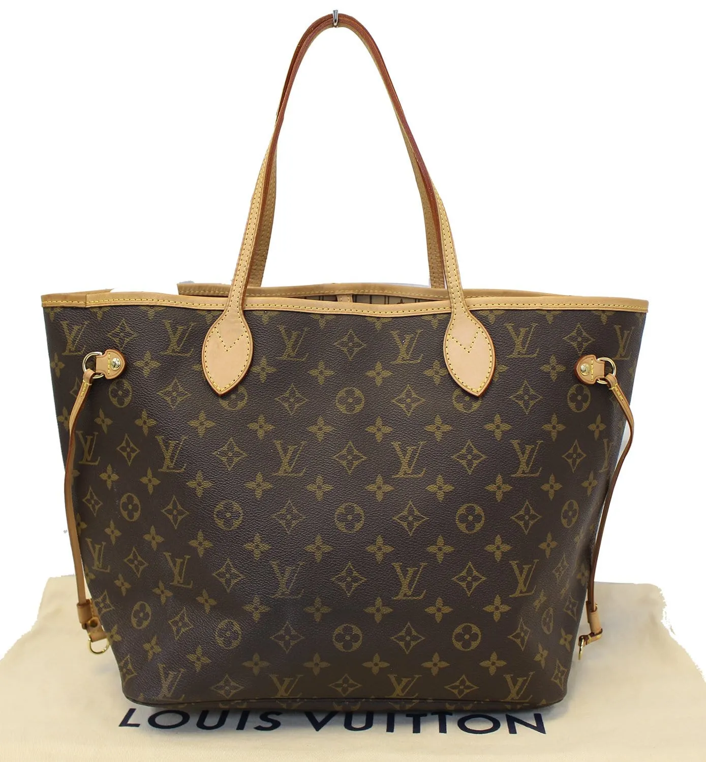 LOUIS VUITTON Neverfull MM Monogram Canvas Brown Tote Bag