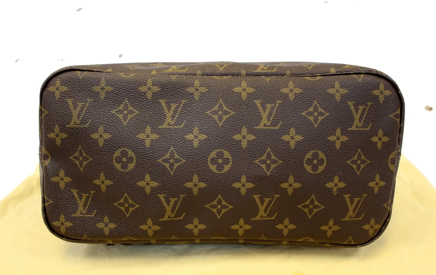 LOUIS VUITTON Neverfull MM Monogram Canvas Tote Bag Brown w/Pouch