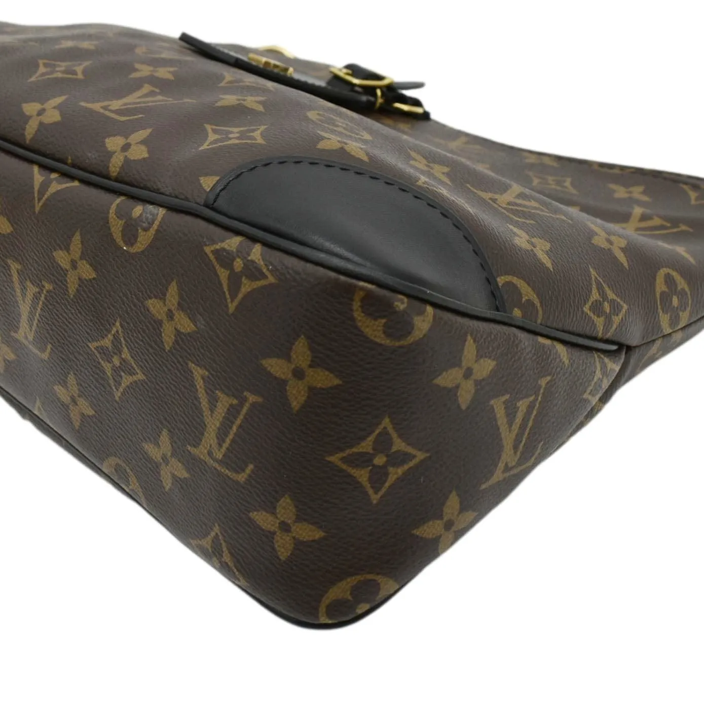 LOUIS VUITTON Odeon MM Monogram Canvas Shoulder Bag Brown