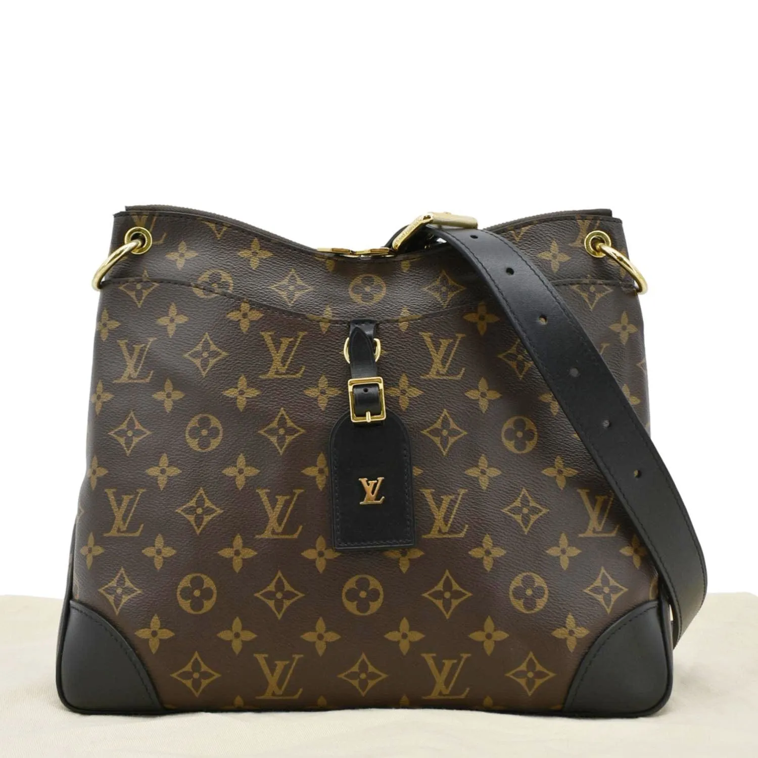 LOUIS VUITTON Odeon MM Monogram Canvas Shoulder Bag Brown