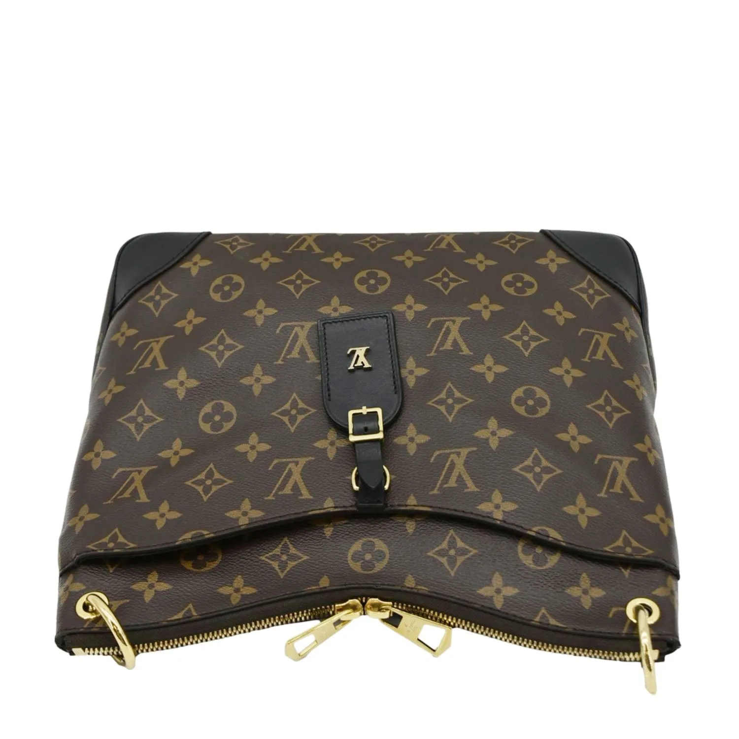 LOUIS VUITTON Odeon MM Monogram Canvas Shoulder Bag Brown