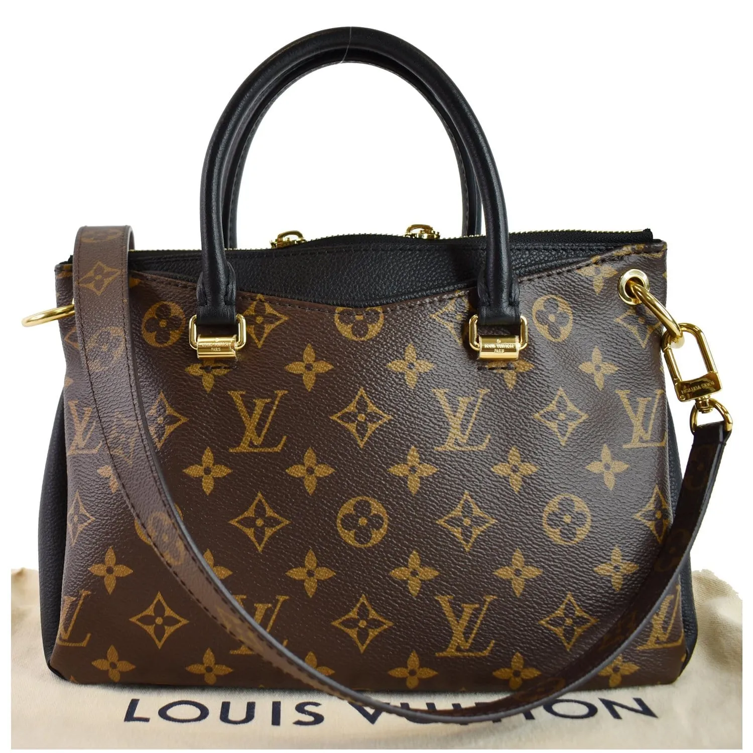 LOUIS VUITTON Pallas BB Monogram Canvas Shoulder Crossbody Bag Brown