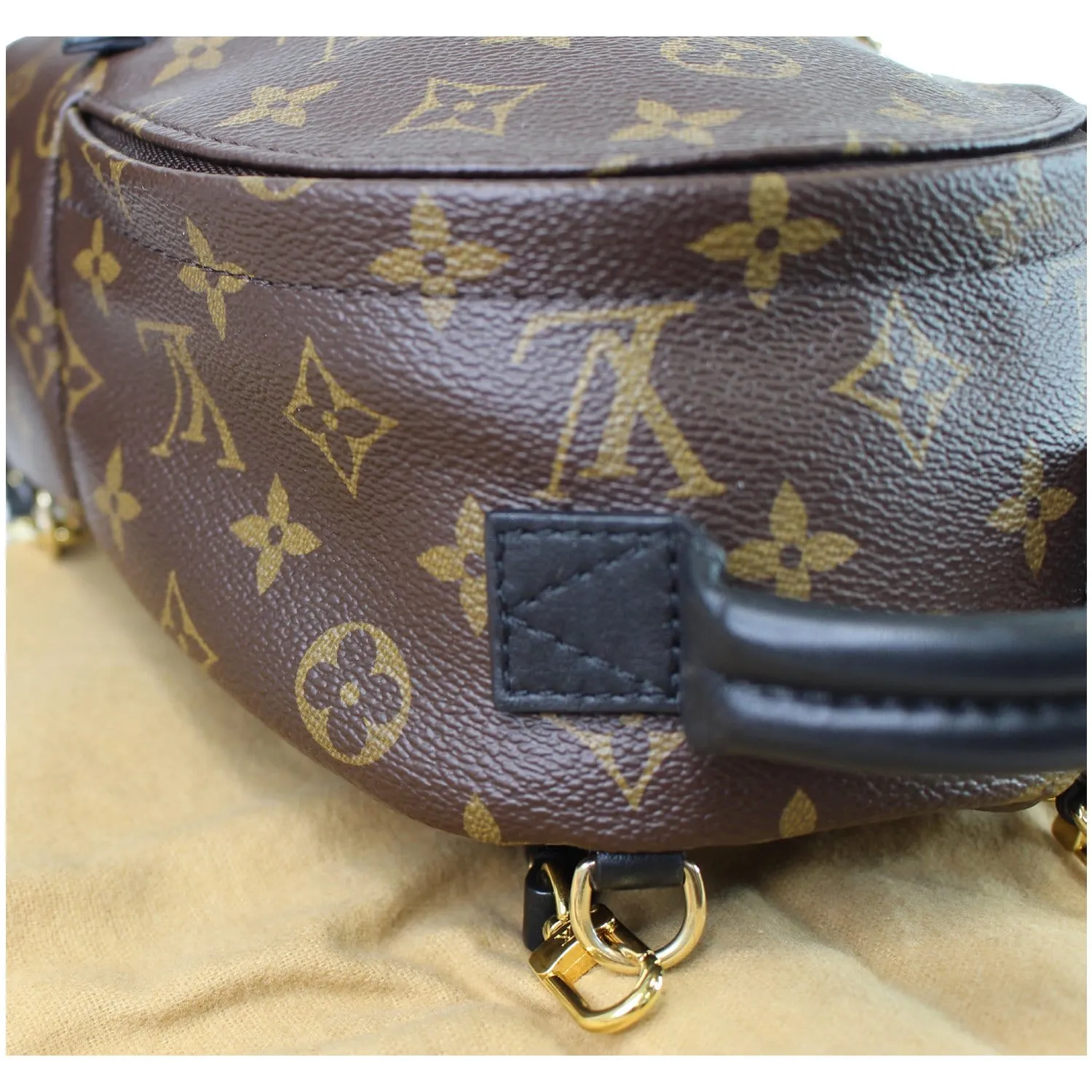 LOUIS VUITTON Palm Springs Mini Monogram Canvas Backpack Brown