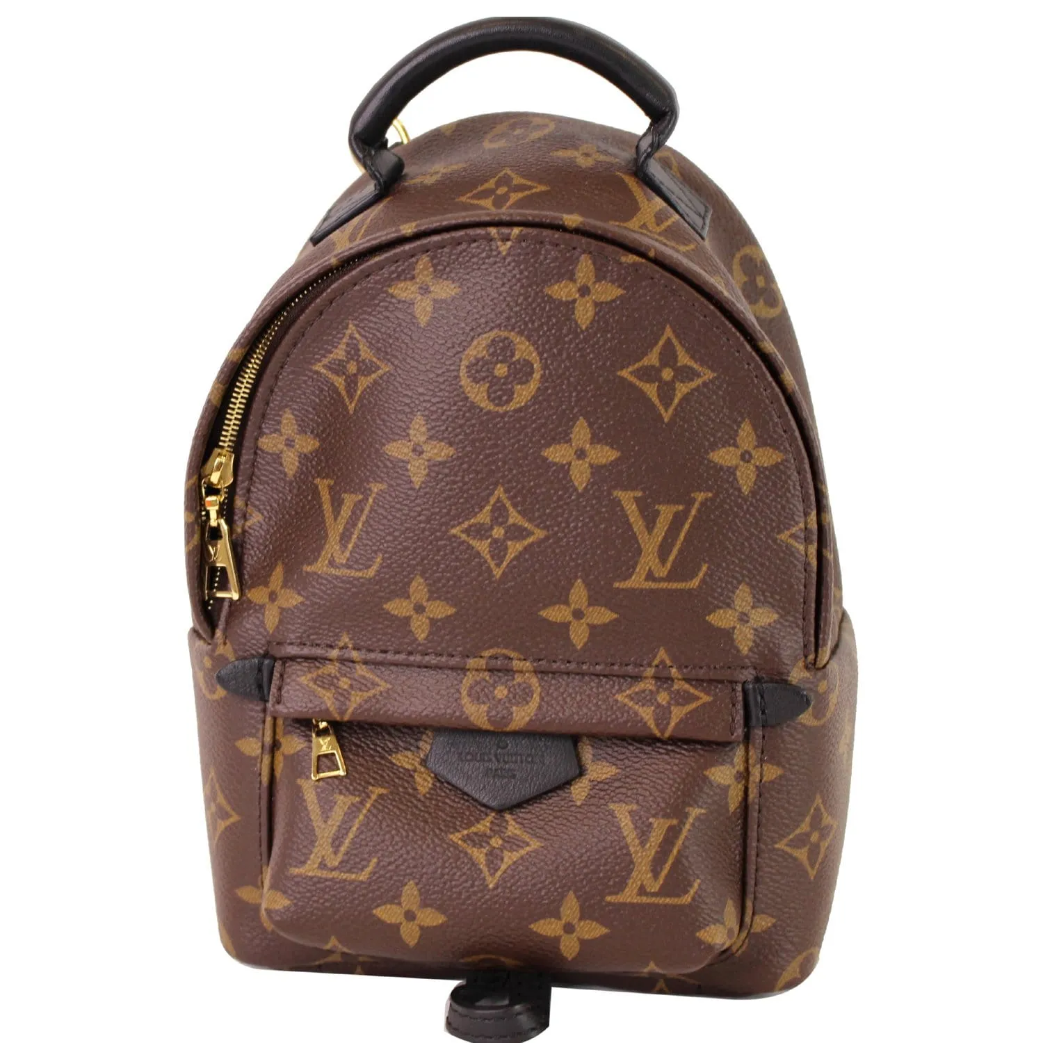 LOUIS VUITTON Palm Springs Mini Monogram Canvas Backpack Brown