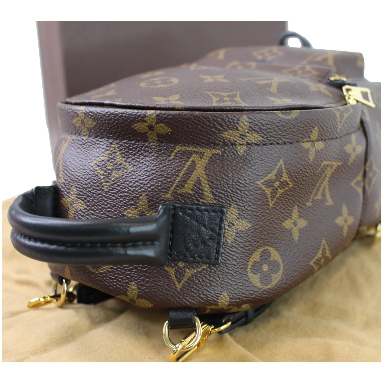 LOUIS VUITTON Palm Springs Mini Monogram Canvas Backpack Brown