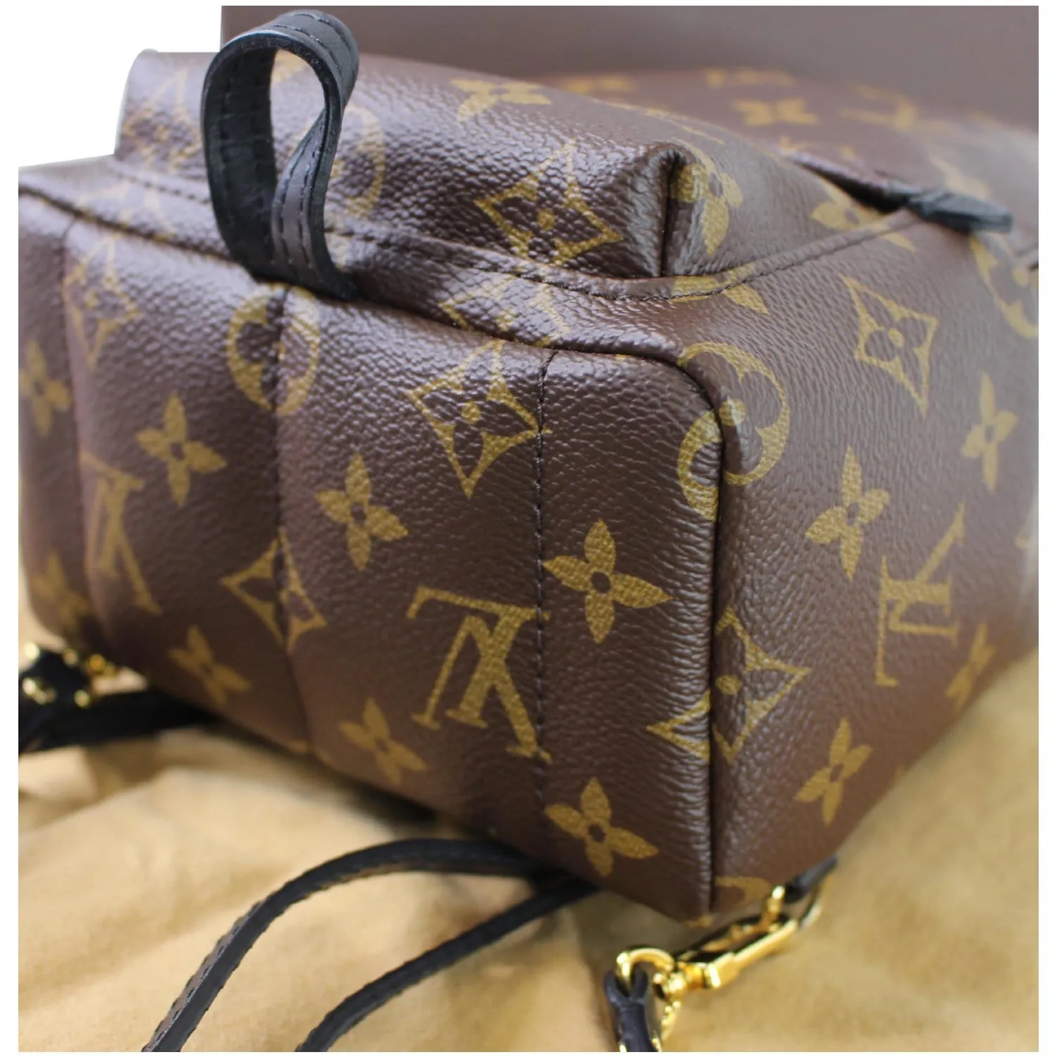 LOUIS VUITTON Palm Springs Mini Monogram Canvas Backpack Brown