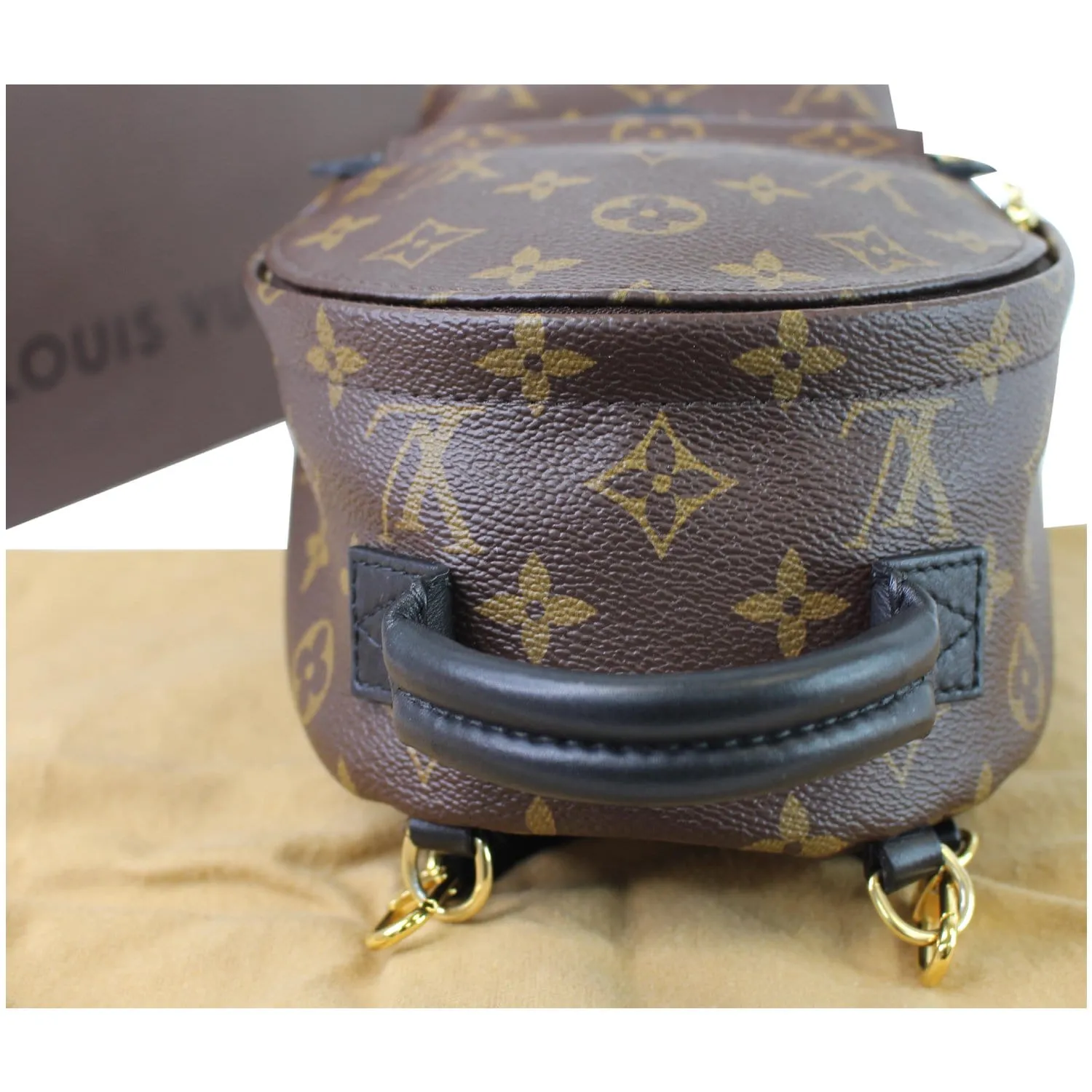 LOUIS VUITTON Palm Springs Mini Monogram Canvas Backpack Brown
