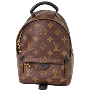 LOUIS VUITTON Palm Springs Mini Monogram Canvas Backpack Brown