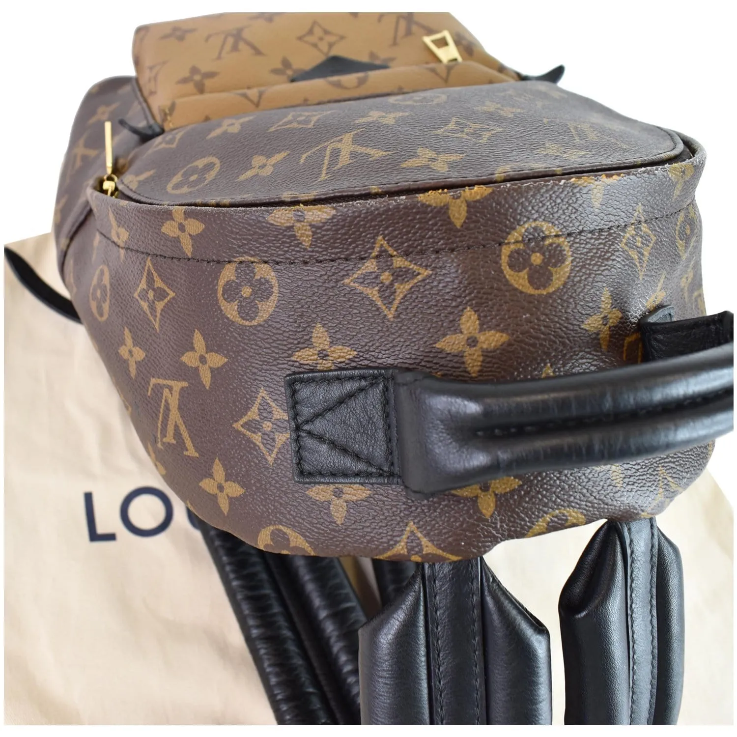 LOUIS VUITTON Palm Springs PM Monogram Reverse Canvas Backpack Brown