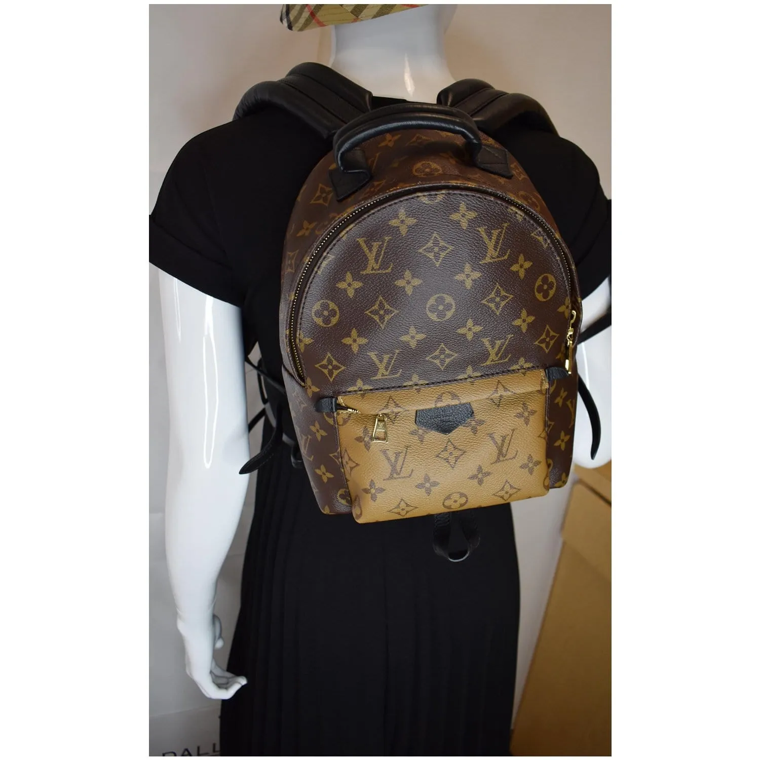 LOUIS VUITTON Palm Springs PM Monogram Reverse Canvas Backpack Brown
