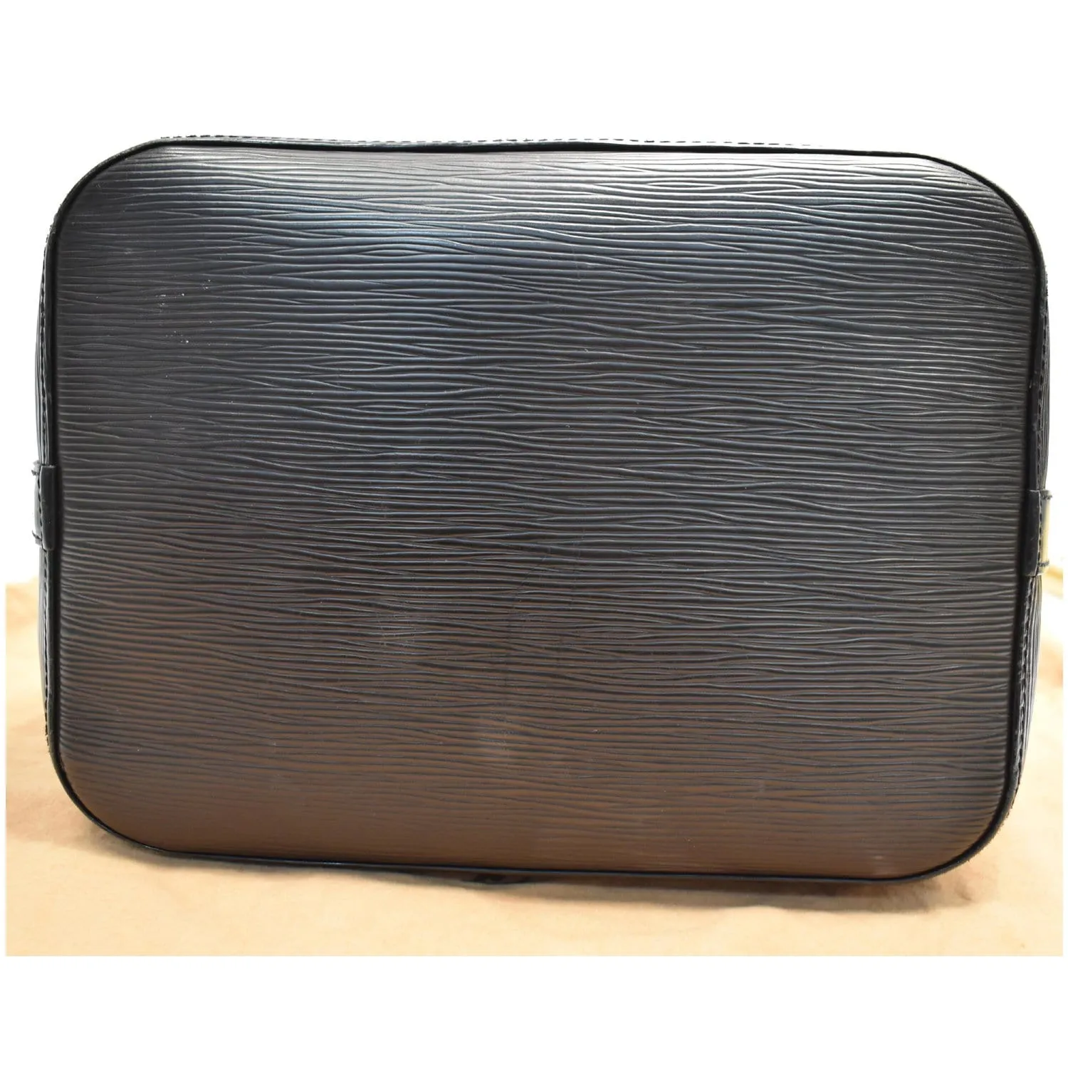 LOUIS VUITTON Petit Noe Epi Leather Shoulder Bag Black
