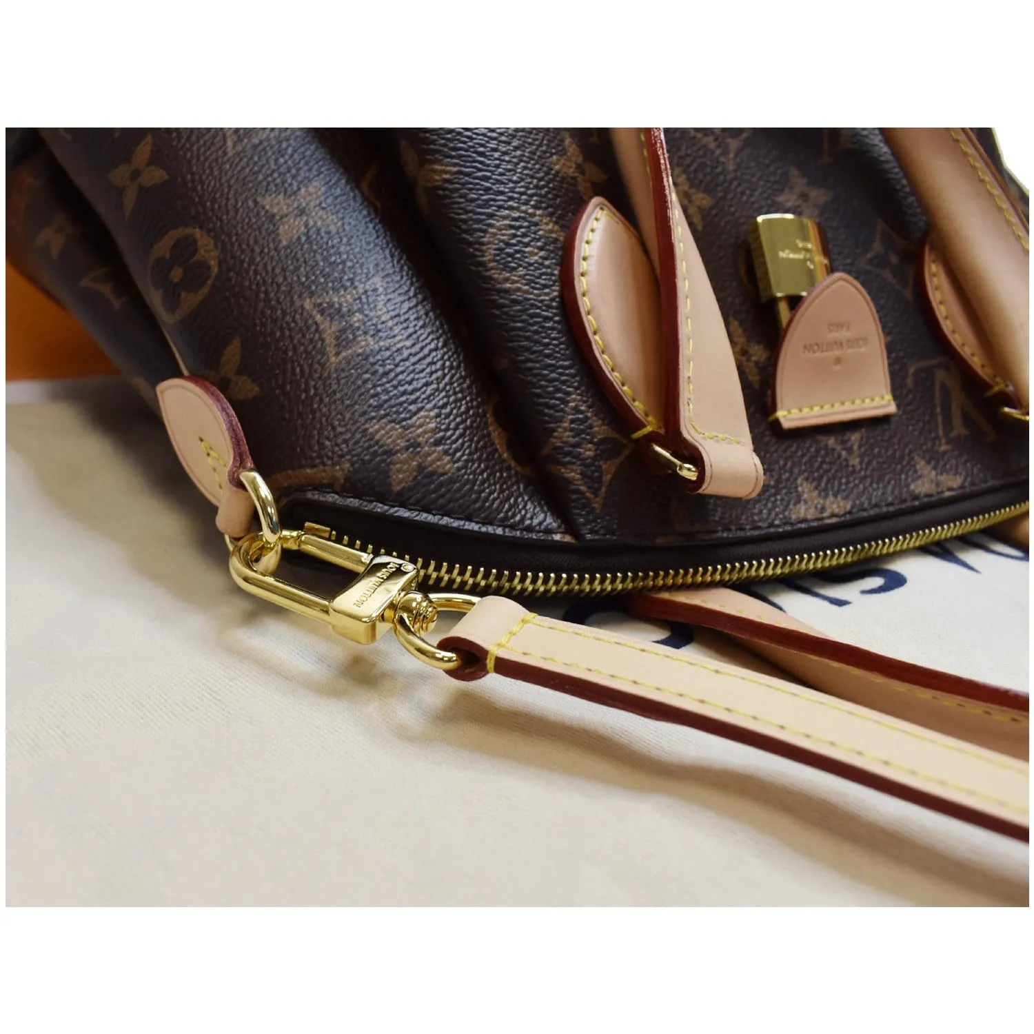 LOUIS VUITTON Rivoli PM Monogram Canvas Shoulder Bag Brown