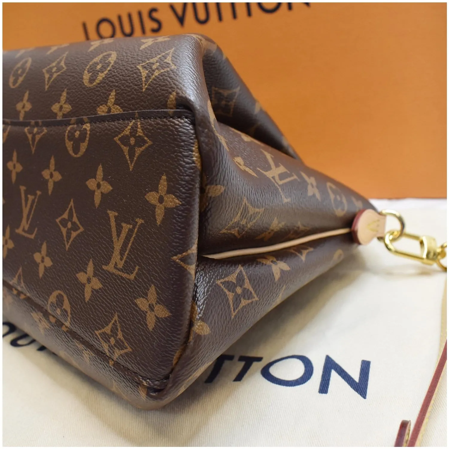 LOUIS VUITTON Rivoli PM Monogram Canvas Shoulder Bag Brown