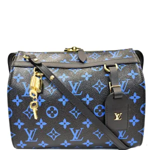 LOUIS VUITTON Speedy Amazon PM Monogram Canvas Shoulder Bag Blue Noir