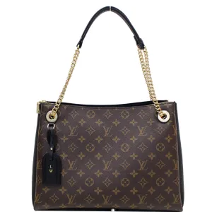LOUIS VUITTON Surene MM Monogram Canvas Shoulder Bag Black