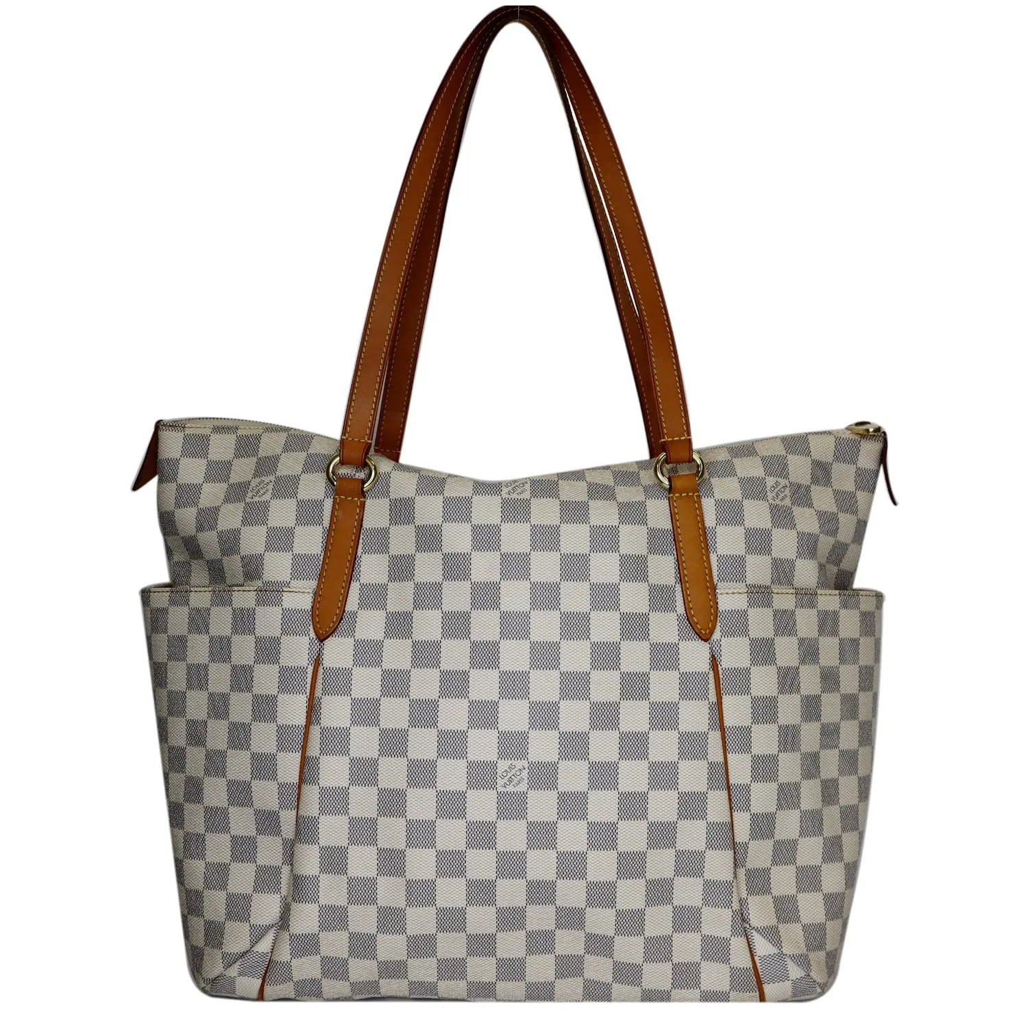 LOUIS VUITTON Totally GM Damier Azur Shoulder Bag White