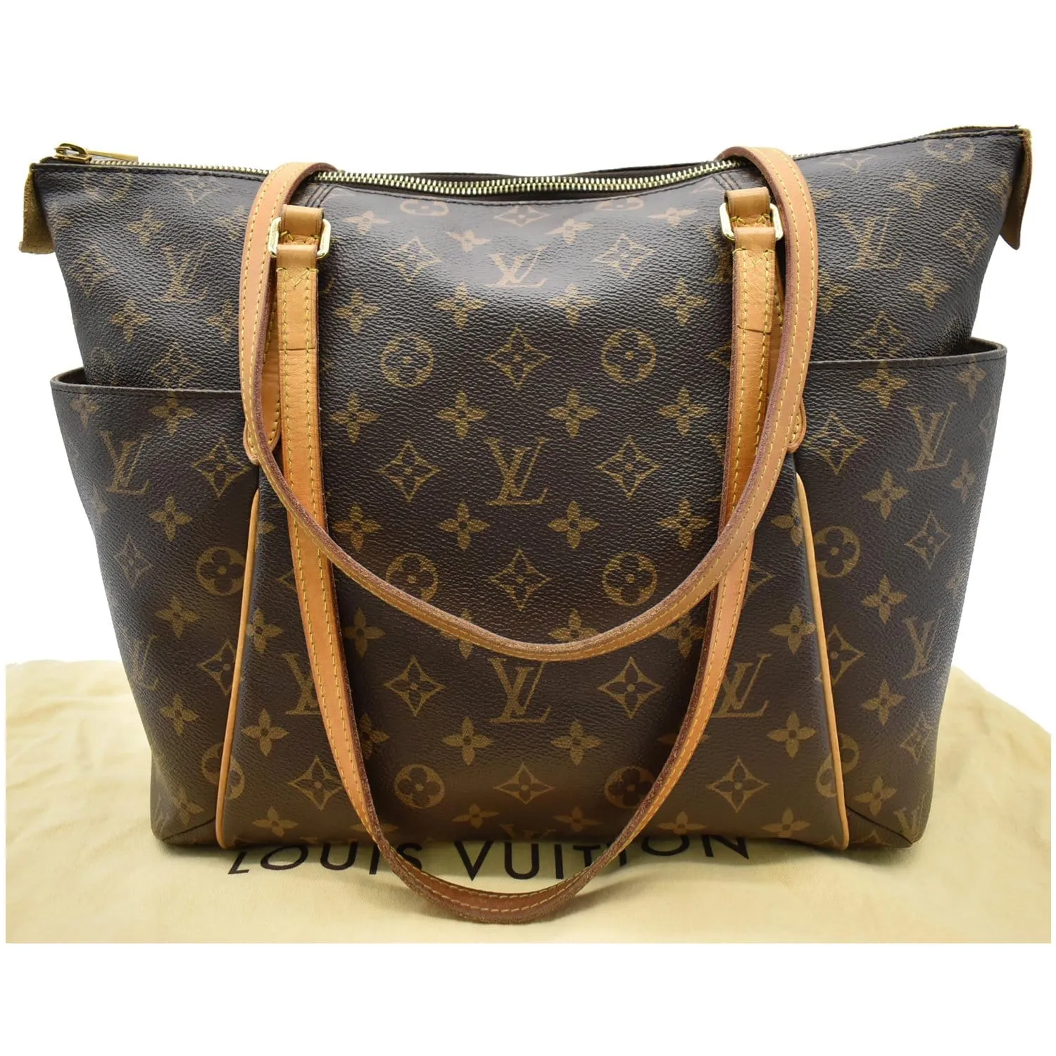 LOUIS VUITTON Totally MM Monogram Canvas Shoulder Bag Brown