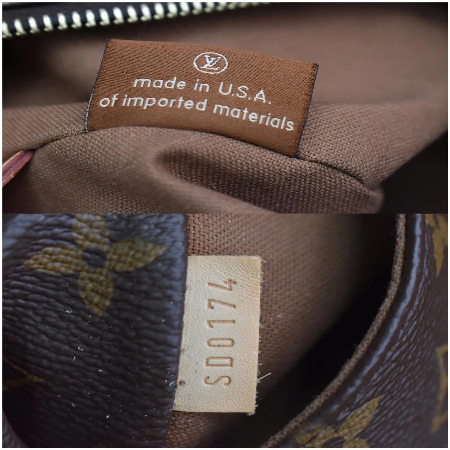 LOUIS VUITTON Totally MM Monogram Canvas Shoulder Bag Brown