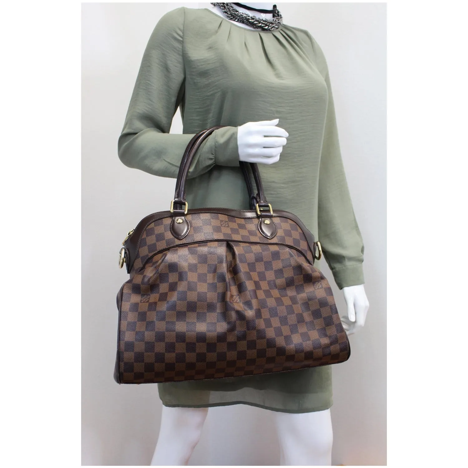 LOUIS VUITTON Trevi GM Damier Ebene 2way Shoulder Bag Brown - 20% OFF
