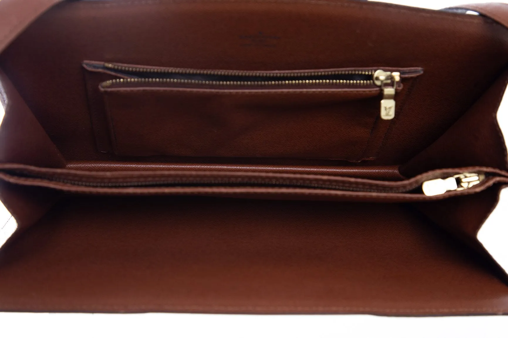 Louis Vuitton Vintage 1993 Brown Canvas Monogram Courcelles Handbag
