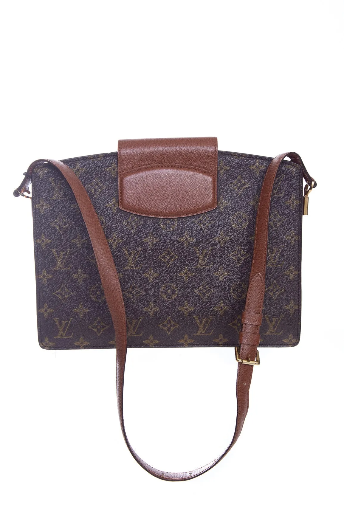 Louis Vuitton Vintage 1993 Brown Canvas Monogram Courcelles Handbag