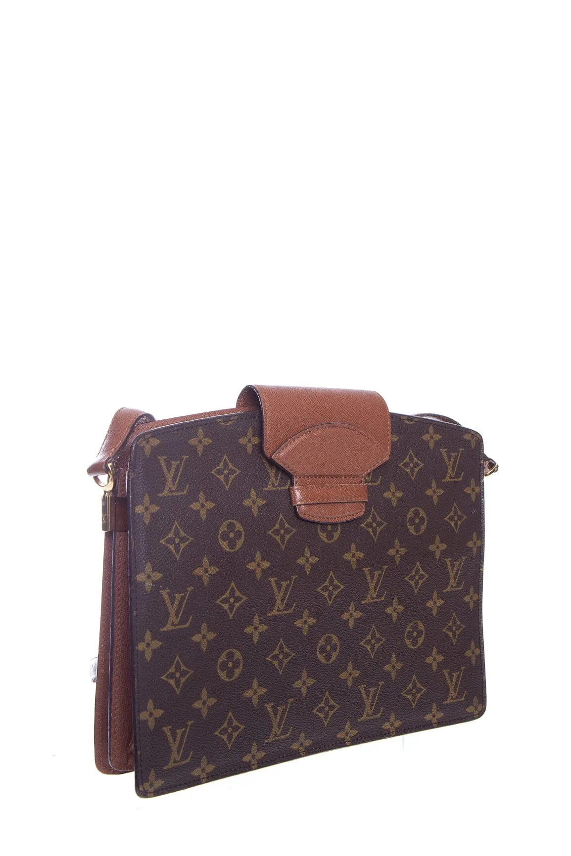 Louis Vuitton Vintage 1993 Brown Canvas Monogram Courcelles Handbag