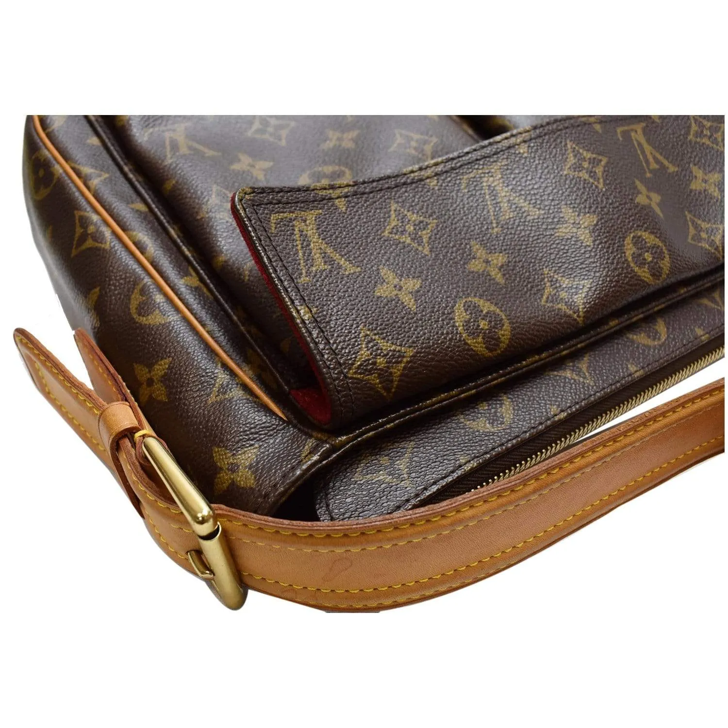 LOUIS VUITTON Viva Cite MM Monogram Canvas Shoulder Bag Brown
