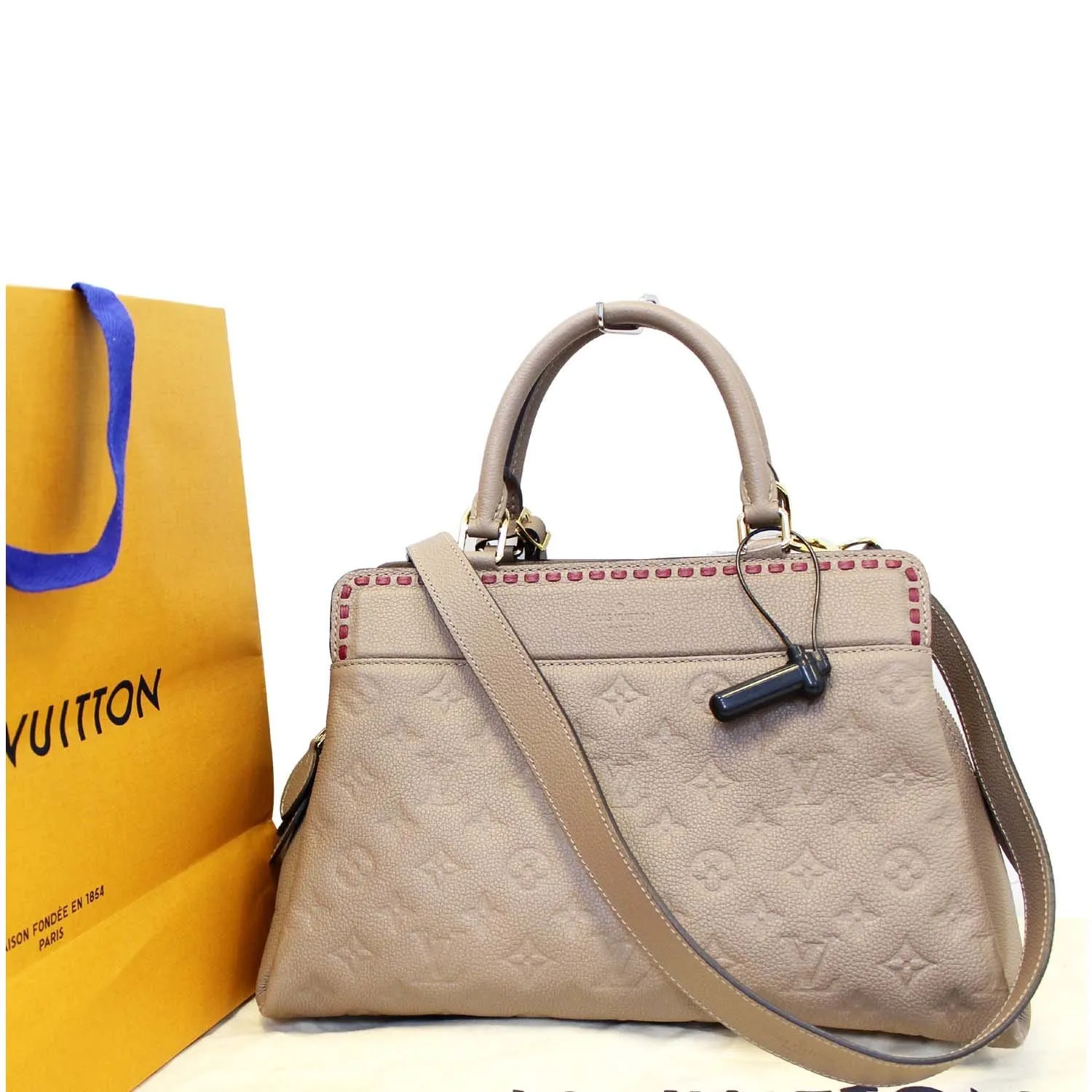 LOUIS VUITTON Vosges MM Empreinte Leather Shoulder Handbag