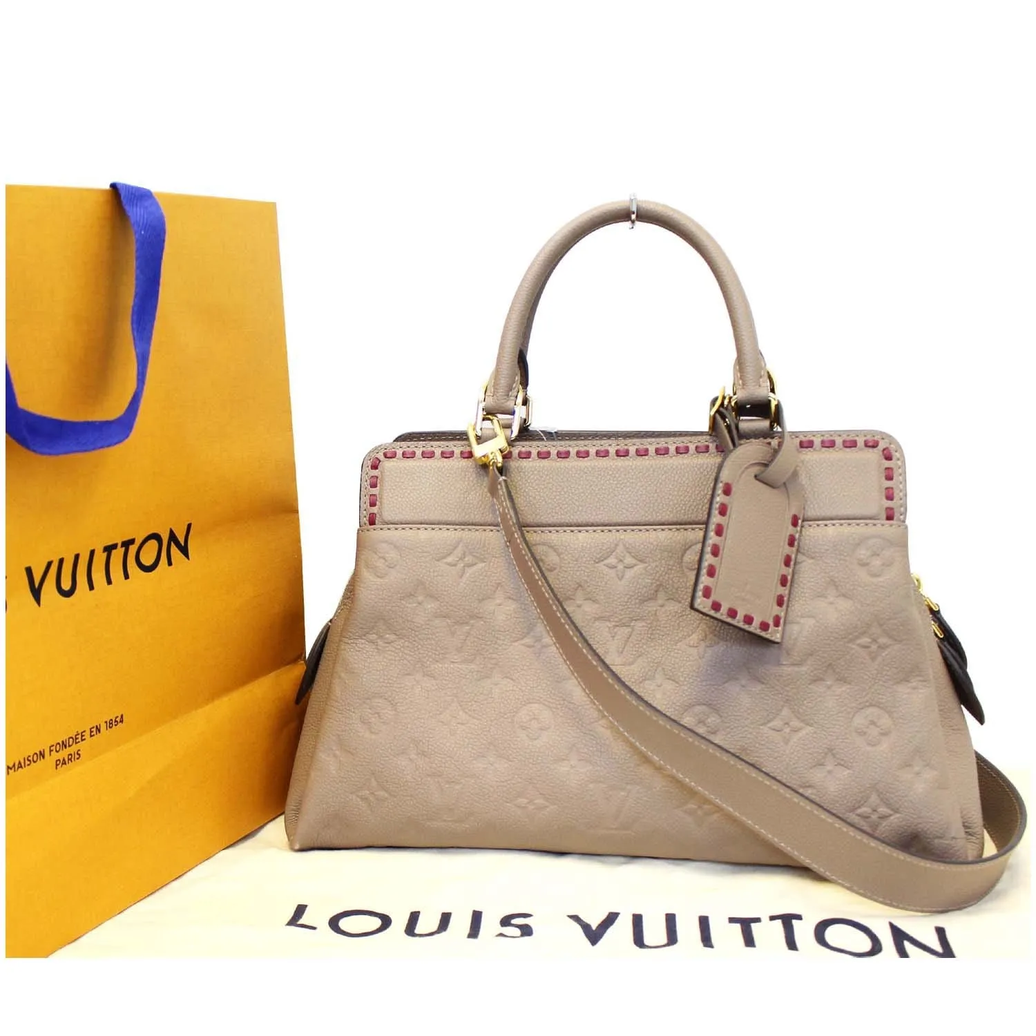 LOUIS VUITTON Vosges MM Empreinte Leather Shoulder Handbag