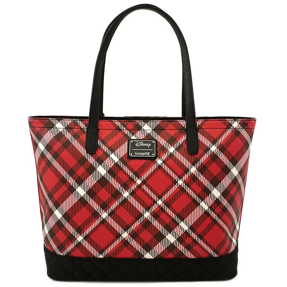 Loungefly Disney Mickey Mouse Plaid Tote Bag Purse